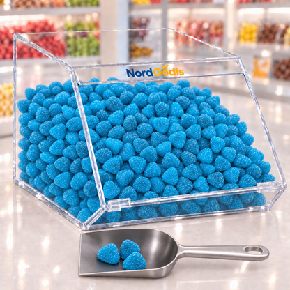 Blue Razz Hearts, herzförmige Gummibonbons, 50g