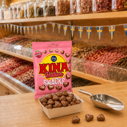 Fazer Kina Raspberry Schokolade mit Puffreis - 140g