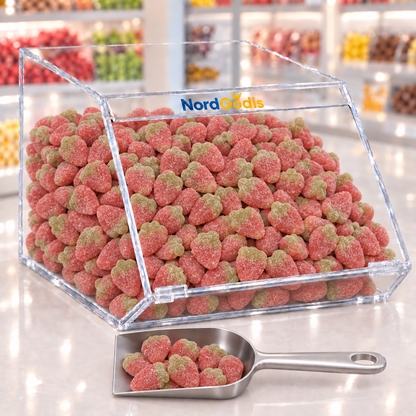 Fruchtige, zuckerüberzogene Erdbeerbonbons, 50g