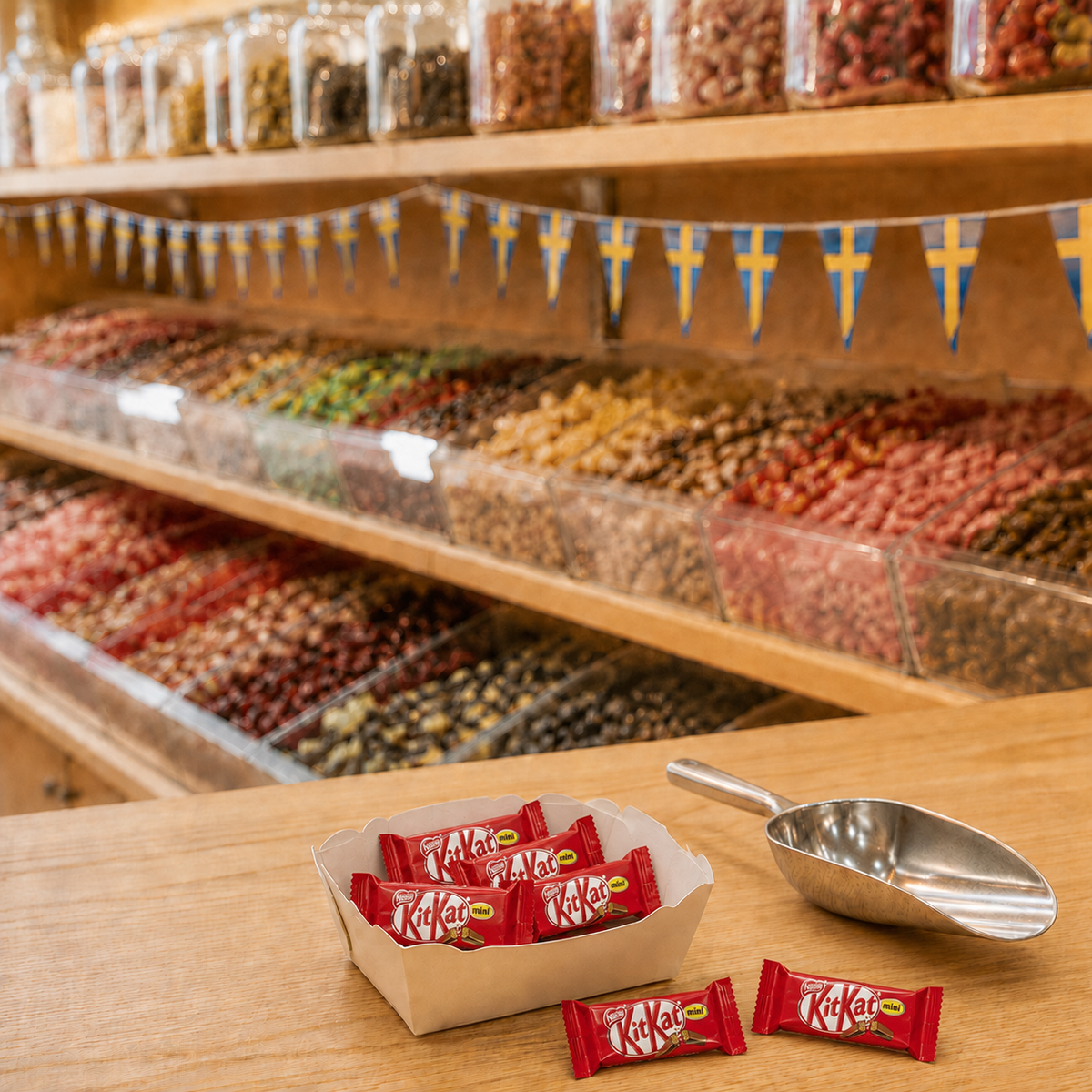 Schwedische KitKat Mini, knusprige Waffeln