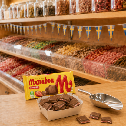 Marabou Strawberry mit aromatischen Erdbeerstückchen