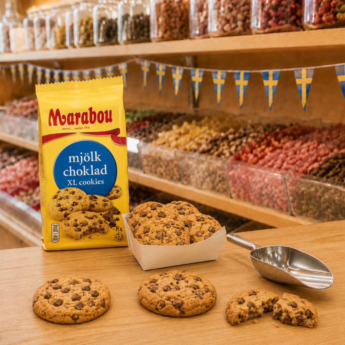 Marabou XL Milk Chocolate Cookies 184g