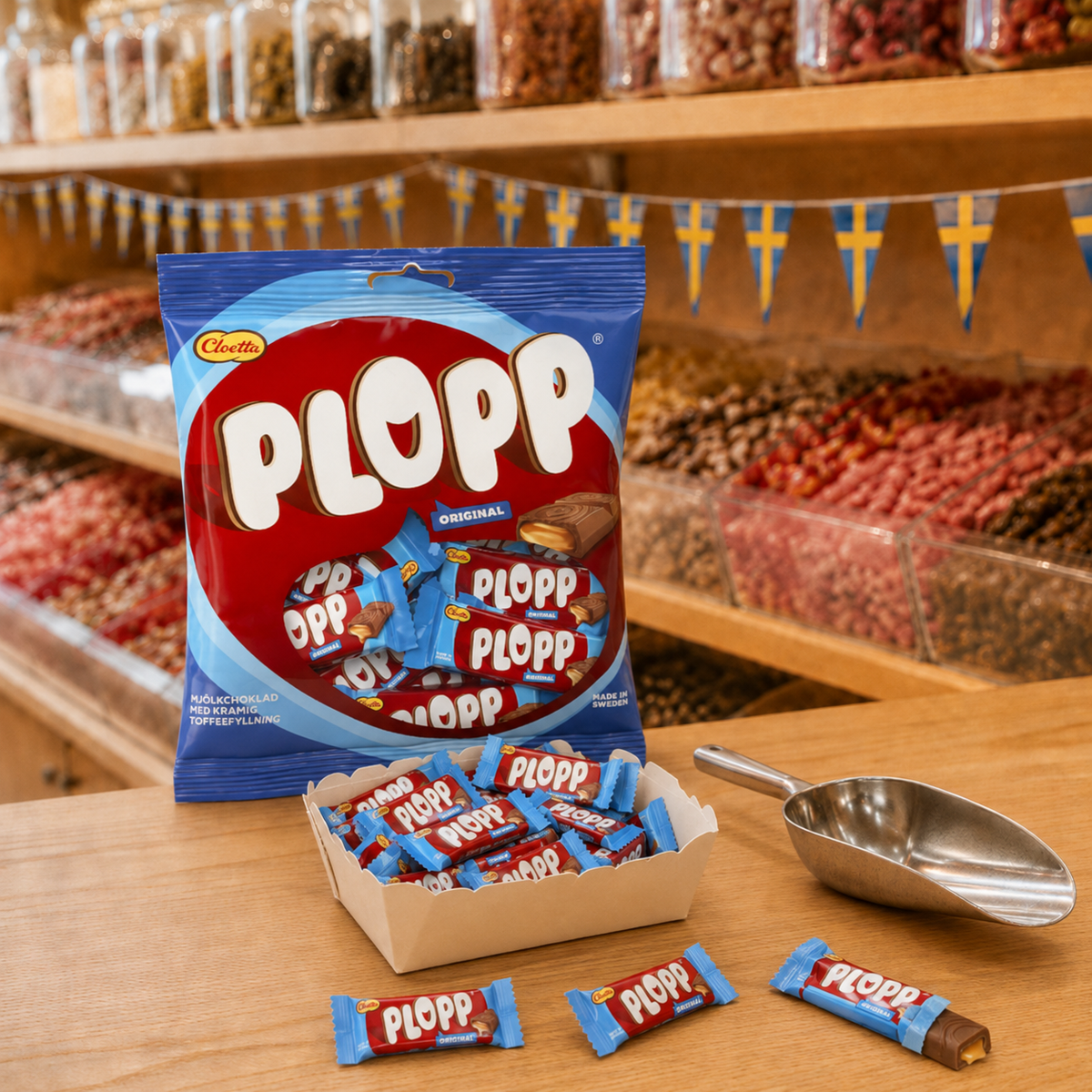 Plopp Original 158g- Mini Swedish Toffee-Schokolade