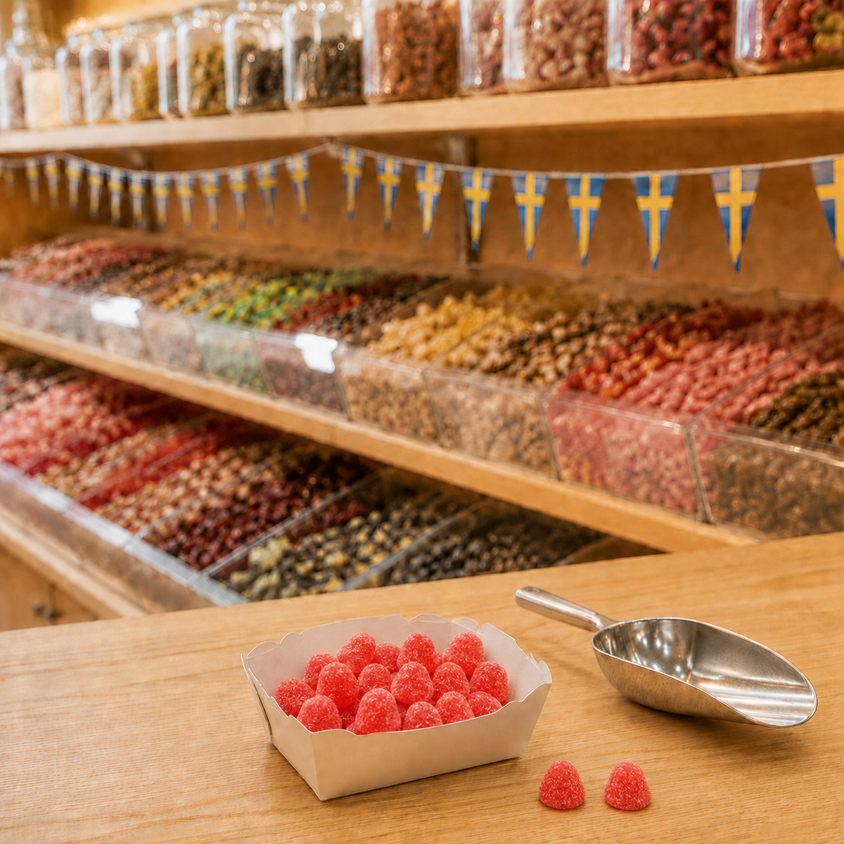 Jelly Raspberries - klassische schwedische Süßigkeit