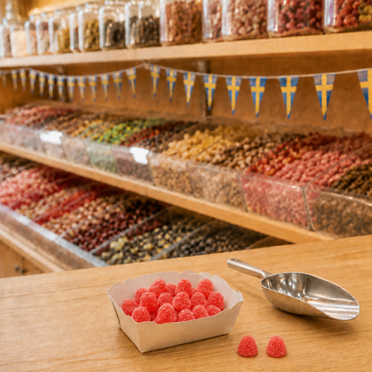 Jelly Raspberries - klassische schwedische Süßigkeit