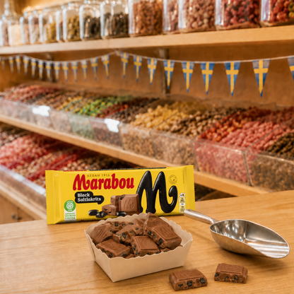 Marabou Black Licorice Schokolade mit Lakritzstücken