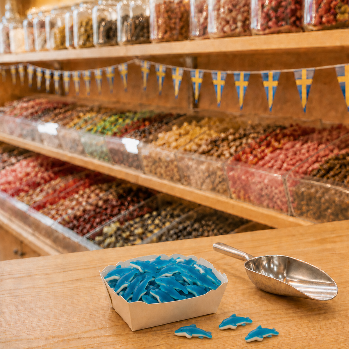 Schwedische Blue Sharks Fruchtgummi, 50g